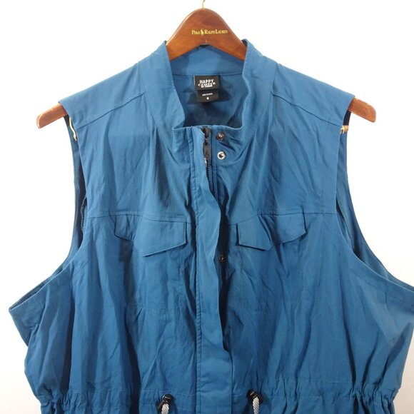 Torrid Happy Camper Ripstop Active Vest Blue Plus Size 4 4X Gorpcore Hiking Teal - Picture 2 of 6